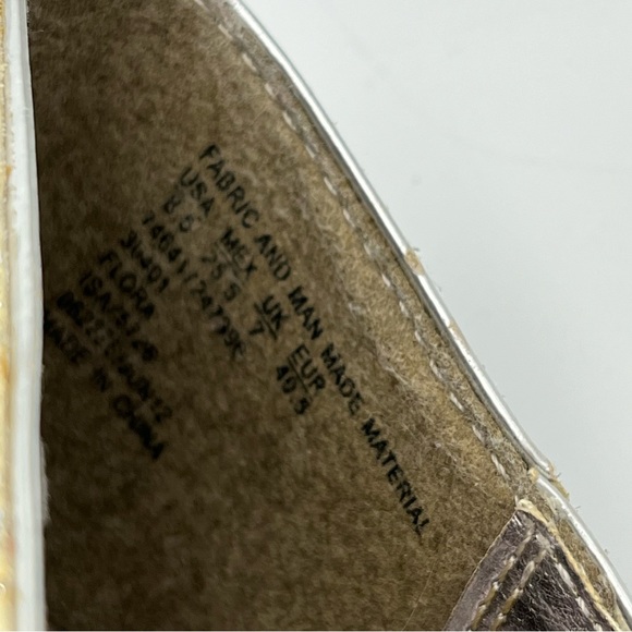 Silver Glittery Platform Stiletto Round Toe Shoe sz 8.5 - Picture 4 of 6